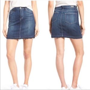 Paige denim jeans skirt raw hem size 26